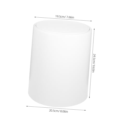 Caneca de Basura con Tapa Presion Blanca Rectangular miniatura 2