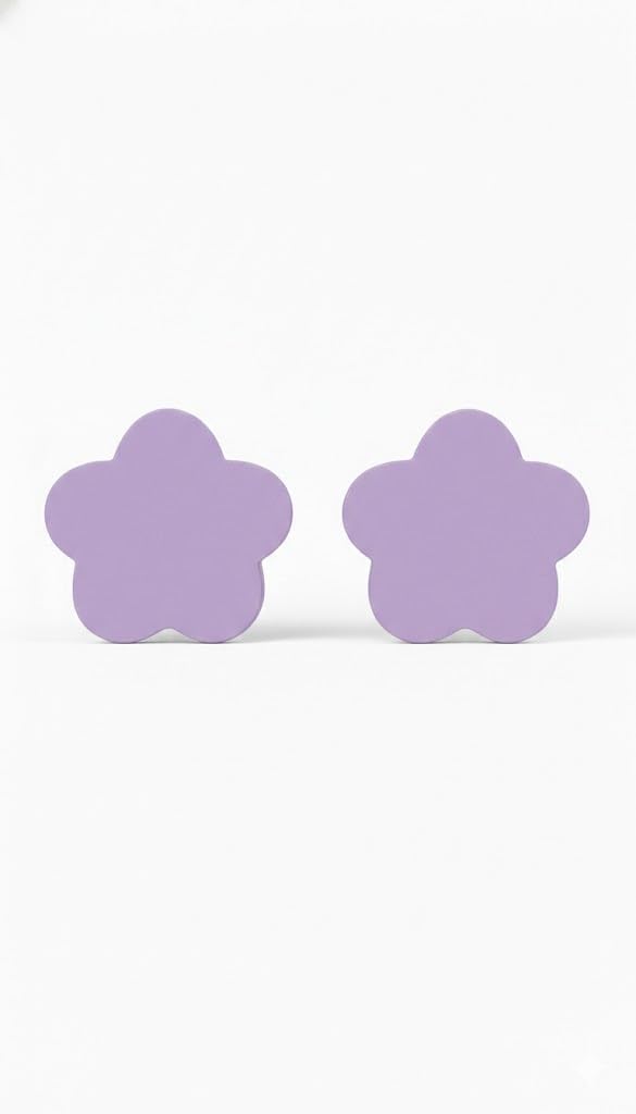 FLY FROG Wooden Flower Knobs for Kids – Purple Cabinet Knobs for Drawer, Wardrobe & Almirah Door | Girls Room & Nursery Furniture Pull Handle | Pack of 2 | Safe Rounded Edges 2