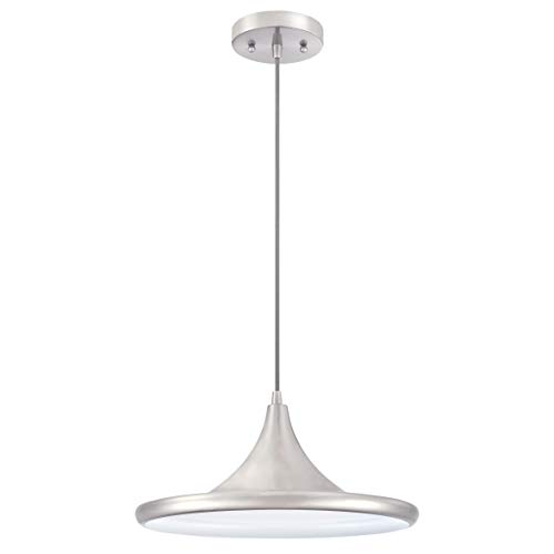 Lámpara colgante LED regulable de 8W con elegante acabado en níquel cepillado 2