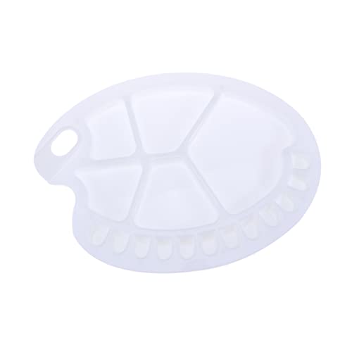 Housoutil Paint Tray with Thumb Hole Multi Functional Watercolor Palette for Nail Art DIY Supplies for Beginners and Artists