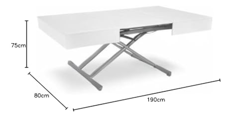 Table basse gain de place modulable pour apéritifs et dîners salon