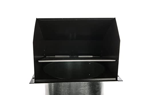 Hooded Wall Vent With Screen And Damper (8 Inch, Black) #TOP2
