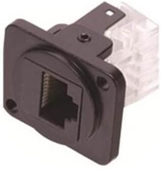 8P8C Waterproof RJ45 Panel Mount Ethernet Modular Connector