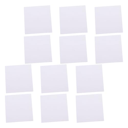 HEALEEP ���O���\�ȔS���z���C�g�{�[�h�X�e�b�J�[ 12���Z�b�g 101x101mm �z���C�g�{�[�h�p������ �� �①�� �I�t�B�X �w�Z�p�����郉�x���X�e�b�J�[