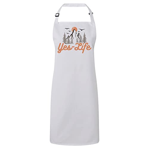 Tablier blanc Yes Life montagne pour protéger vos vêtements en camping