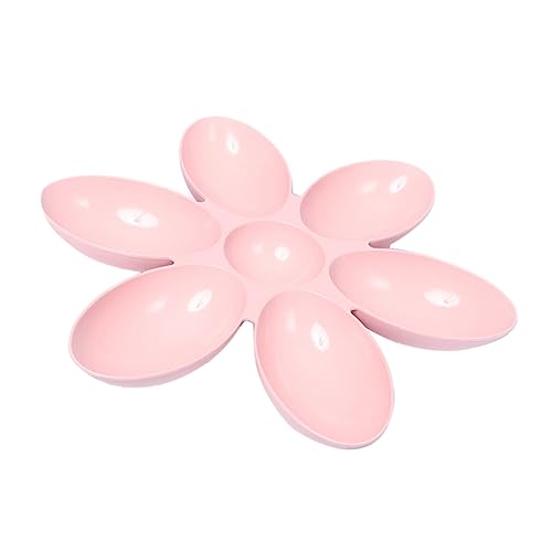 GALPADA 1Pc Flower Shaped Pet Feeding Bowl Pink Petal Design Water Feeder for Dogs Cats Lightweight and Durable for Healthy Eating for Travel and Everyday Use