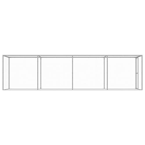vidaXL Katzenkäfig 6x1,5x1,5 m Verzinkter Stahl