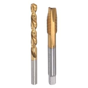 #US M10 x 1.5 Spiral Point Tap 8.5mm Drill Bit High Speed Steel Titanium Plated