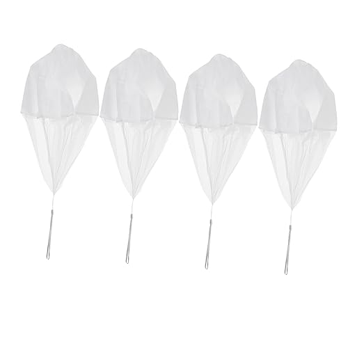 MOLUCKFU 4pcs Parachute with String Hand Throw Parachute Playthings for Outdoor Fun for Boys and Design for Easy Flying and Sharing