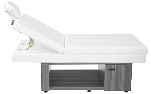 Skinact Murade Massage Table White, Facial Bed With Reclinable Backrest White #TOP2