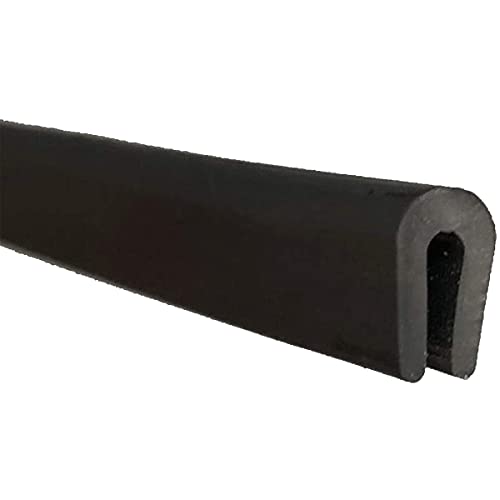 Rubber Edge Trim, U-Shaped Rubber Sealing Strip Edging Use Mechanical,Fish Tank,Glass,Iron Edge,Etc.Fillet 10mm,(6mmx3mmx1mmx2m)
