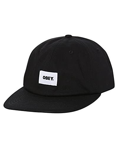 OBEY, Bold label organic 6 panel str, Black - TU