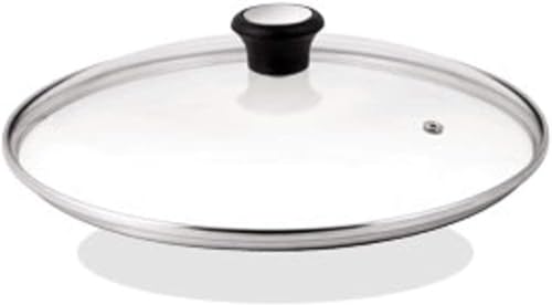 Tefal Glasdeckel 26 cm, Edelstahlfassung, SpĂĽlmaschinenfest, Dampfventil, Thermokunststoffgriff, 28097612
