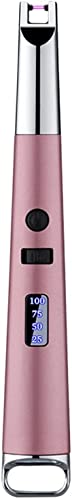 Image of Electric Arc Lighter, Windproof USB Rechargeable, Flameless, Modern Black Aluminum + Zinc Alloy, For Home, Kitchen, Outdoor, BBQ, Camping