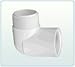1/2" FNPT x MNPT PVC 90 Degree Street Elbow
