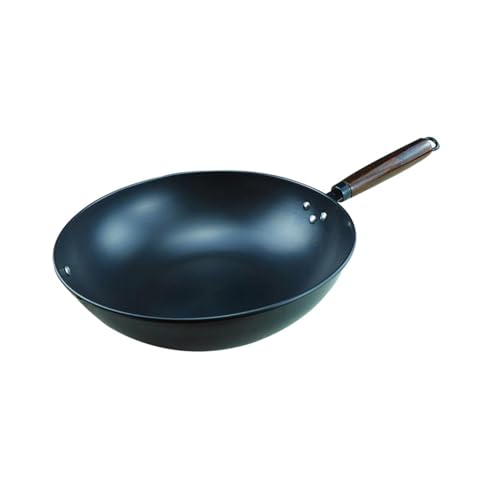 Wok de hierro resistente con mango para cocina miniatura 1
