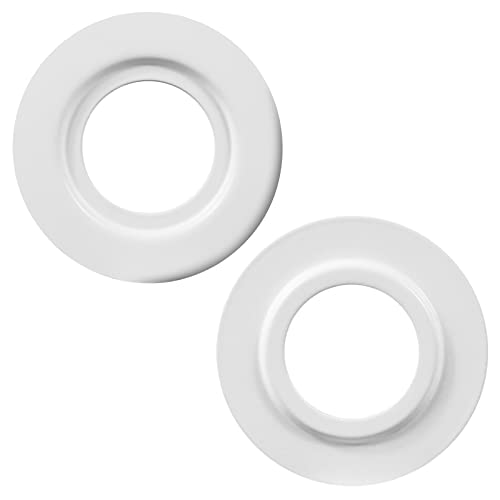 LEGELITE 2 Pack Metal Lamp Shade Reducer Ring E27/E14 Light Fitting Lampshade Washer Adaptor Converter Retainer Rings for Light Fixture (White)