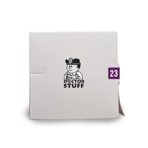 Doctor Stuff - Mini 2023 Year Stickers, Compatible With Smead Smym Series, Purple Colored Year Labels For End Tab File Folders, 500/Roll, 1 Roll, 1/2" X 1" - Small Labels #TOP3