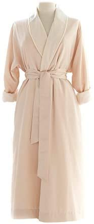Telegraph Hill - Double Layer Twill Robe | Soft Microfiber Spa Bathrobe (Small, Natural) #TOP1