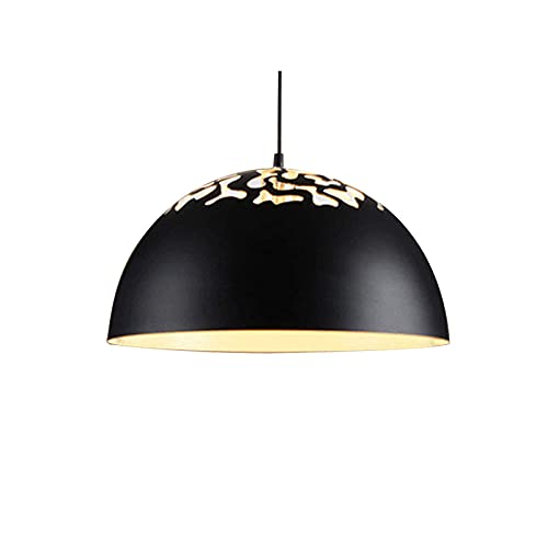 Lustre plafonnier industriel noir suspension vintage rustique pour salon