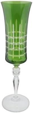 Taça para champanhe lapidada em cristal ecológico 190ml A25cm cor...