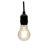 tianwandong Podstawa lampy zewnętrznej E27 AC 110-240 V z przedłużaczem Wodoodporna oprawka lampy E27(1m cord)