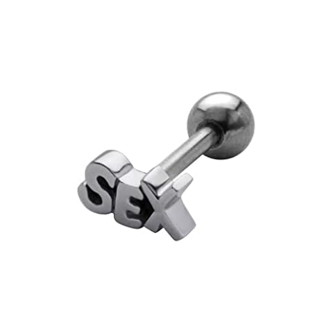 Piercing langue SEX en acier 316L Cover