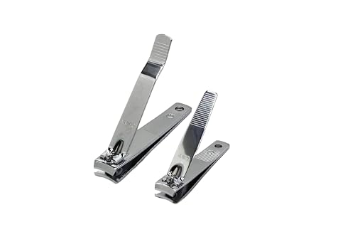La Cross Premium Nail Clippers, Curved & Straight Blades, Surgical Stainless Steel, Silver
