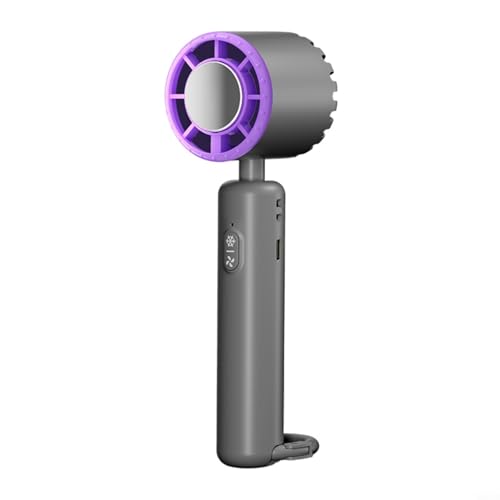 Aprilsunnyzone Ventilador turbo de mano recargable con tres velocidades distintas y un motor de alta velocidad de 150000 RPM (negro)