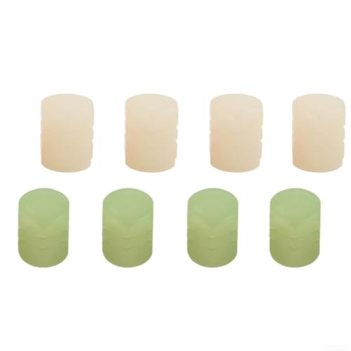 8 Tapas fluorescentes para válvulas de neumáticos protegen las válvulas de suciedad y agregan un estilo elegante a su vehículo (4 Amarillas + 4 Verdes) miniatura 5