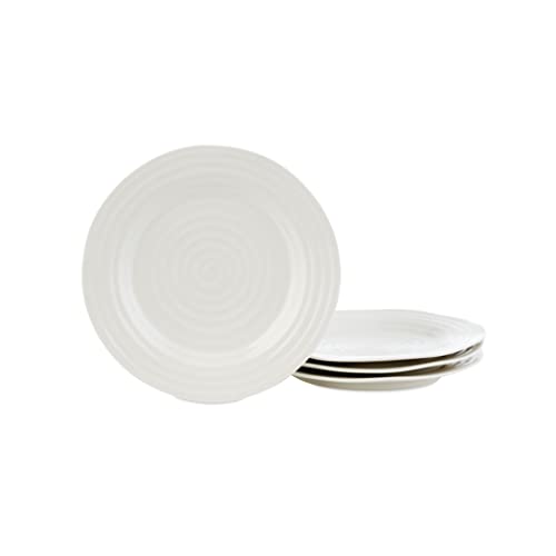 Portmeirion Sophie Conran White Dinner Plates | Set of 4 | Dinner, Pasta, and Appetizer Plates | 11 Inch | Made from Porcelain | Microwave and Dishwasher Safe Portmeirion Sophie Conran White Dinner Plates | Set of 4 | Dinner, Pasta, and Appetizer Plates | 11 Inch | Made from Porcelain | Microwave and Dishwasher Safe