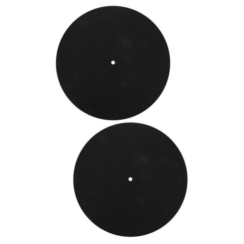 TOGEVAL 2pcs 10 Felt Record Table Mat Record Turntable Accessory Non-slip Player Pad