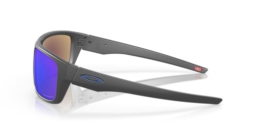 Image of Oakley Man Sunglasses Matte Dark Grey Frame, Prizm Sapphire Polarized Lenses, 61MM