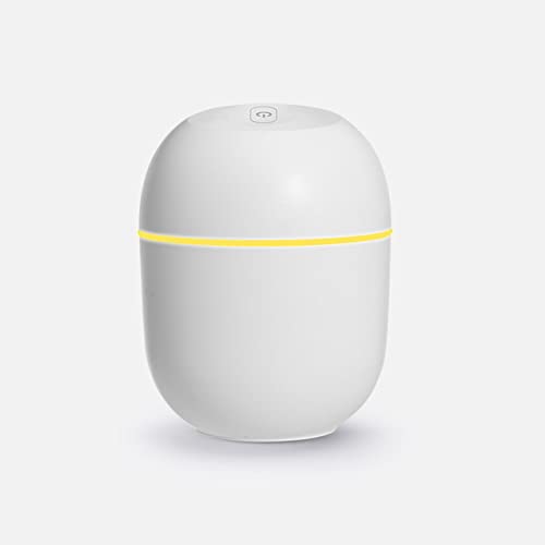 1PCs 220ML Mini Portable Ultrasonic Air Humidifer Aroma Essential Oil Diffuser USB Mist Maker Aromatherapy Humidifiers for Home (White)