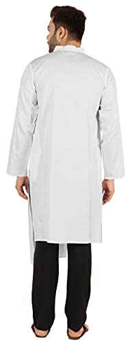Pyjama Kurta indien homme ample blanc résolvant le manque de confort