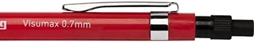 rOtring Visumax Mechanical Pencils - 0.7mm - Pack of 6 - Refillable - Twist Out Eraser - Rubber Grip - Dark Blue Barrels