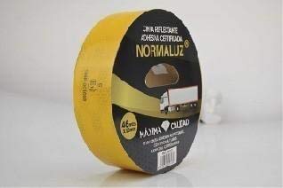 Normaluz C80852 - Cinta Adhesiva Reflectante Cinta Balizamiento 5 cm x 46m con CTE, RIPCI