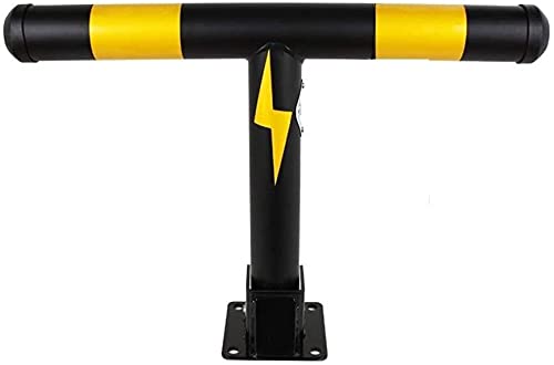 SaryEdge T-Shaped Car Parking Space Lock Bollard, Foldable Heavy Duty Steel Parking Barrier Manual Locking Safety Barrier Lane Interceptor with Screws,