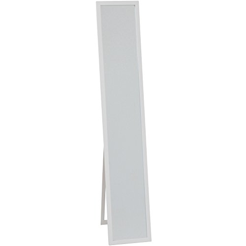 不二貿易 木製スタンドミラー 幅27×高さ147.5cm 飛散防止 ホワイト 70120