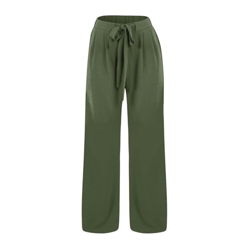 Girls Baggy Lightweight Trousers Wide Leg High Waist Tie Front Loose Linen Pants Kids Fall Soft Comfy Stretc1 Bottom2