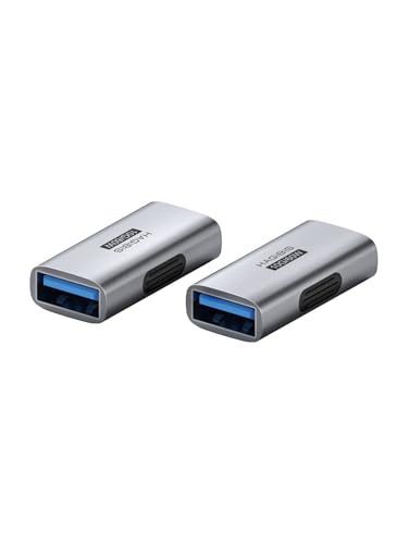 Image of Hagibis USB 3.2 Adapter 2 Pack, 90 Degree Right and Left Angle USB A Male to Female Connector OTG Adapter Cable Extender for Laptops Charger PC Car Mouse Keyboard (Female to Female)