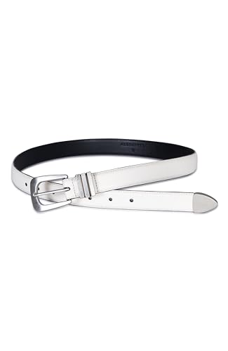 Women's 1 Inch Belt with Triple Metal Keeper & Tip, Western-Inspired Buckle4