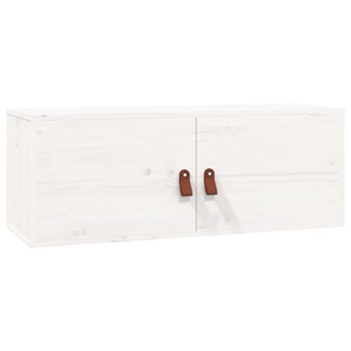 Étagère en pin pour salon et cuisine meuble suspendu blanc lot de 2 - 4