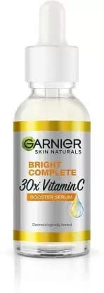Garniers Bright Complete Vitamin C Face Serum 50ml - Get Spot-less, Bright Skin | Lightweight Formula & Non-sticky Face Serum