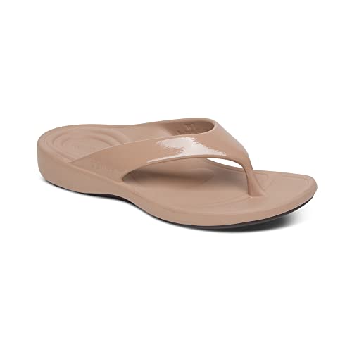 Image of Aetrex Maui Orthopedic Flip Flops for Women Arch Support - Pressure Relief Water-friendly Shock Absorption Super Soft UltraSky EVA Foam Flip Flops