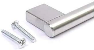 BSM Marketing Kitchen Cupboard Cabinet Keyhole Boss Bar Door Handle Knob Brushed Stainless Steel (10, 209mm) - Image 5