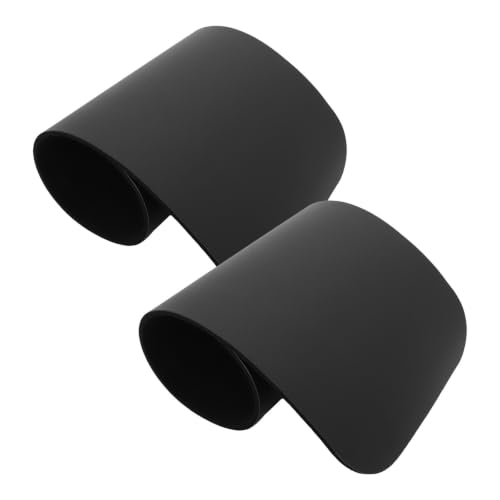 2 piezas de tapete antideslizante para caminadora, supresión de vibraciones 70x28 cm negro poliuretano
