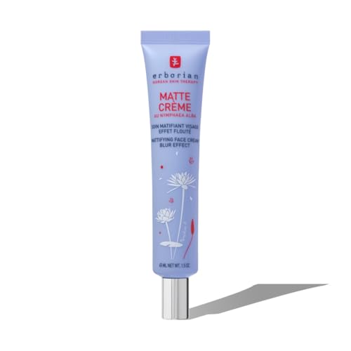 Erborian Matte Creme - Mattierende Gesichtscreme für ebenmäßigen Teint- Koreanischer Moisturizer gegen fettige Haut - 5-in-1 porenverfeinernde Feuchtigkeitscreme, optimal für T-Zone - 45 ml