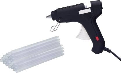 Sauran Glue Gun 60 Watt with 5 Glue Sticks Black High Temperature Corded Glue Gun (1.1 cm)