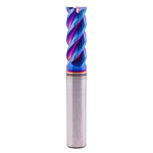 Image of BestParts HRC65 Tungsten Carbide Square End Mills - TiAlsiN Nano Coated, 4 Flute, 45 Degree Helix, 3 /8 inch Cutting Diameter, 3 /8 inch Shank Diameter, 1 inch Length of Cut, 2-1 /2 inch Overall Length